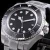 AA ST9 Watch Stanless Steel Deep Men Ceramic Bezel Black Blue Dial Glide Lock Clasp Automatic Business Casual mens Watches