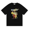 Los Angeles Rhude été Harajuku rue Hip Hop lettre impression bas haut ample à manches courtes T-shirt