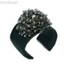 Armreif GG Jewelry Handgefertigter geflochtener grüner Kristall-Armreif für Damen ldd240312