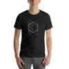 Herrpolos geometriska mönster t-shirt anime svarta koreanska mode tunga vikter män