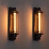 Lampada da parete moderna in stile industriale design in ferro nero American Loft vernice ristorante decorazione LED E27 tubo luminoso luce calda 220V2971