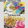 Homfun Full Square Round Drill 5D DIY Diamond Målning Blomma Text 3D Brodery Cross Stitch Home Decor A19605 210608265i