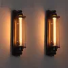 Nowoczesny projekt w stylu przemysłowym czarny żelazny lampa ścienna American Loft Laint Dekoracja restauracji LED E27 Light Tube Warm Light 220V259p