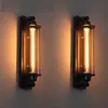 Modern Industrial Style Design Black Iron Wall Lamp American Loft Paint Restaurant Decoration Led E27 Light Tube Light 220v259p