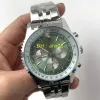 Zegarek kwarcowy męskiej, Breit Navitimer Aviation B01 z paskiem ze stali nierdzewnej, szafirową kryształową powierzchnię lustra, sportową luksusową zegarek dla mężczyzn