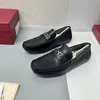 Gancini, chaussures de conduite à boucle pour hommes de marque de créateur de luxe, pieds en cuir de veau noir et chanvre bas, savoir-faire "tubulaire"