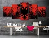 5 pièces de toile drapeau albanais, décoration artistique, peinture artistique, 5878639