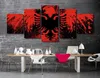 5 bitar av Canvasalbanian Flag Art Decoration målning Art Målning5878639