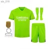 Fans Tops voetbalshirts COURTOIS 2024 GK voetbalshirt Real set uniformen volwassen kidsH240313