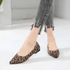 for Leopard 894 Sexy Casual Flat Shoes Women Pointed Toe Large Size Small Slip on Moccasins Ballet Basic Female Working 866