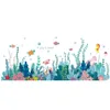 Shijuehezi Seaweed Wall Stickers diy Fish Water Plants Wall Decals for Kids Baby Bedroom Bathroom Home Decoration 201130211K