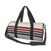 Sacos ao ar livre Vintage 70s Sport Stripes Cool com ShoesGym Bag Masculino Feminino Personalizado Bolsa Treinamento Gráfico Fitness