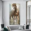 Nordic Running Horse Pittura a olio su tela Stampe d'arte Wall Art Animal Poster Immagini per l'Europa Decorazione della stanza classica251y