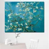 Arbre d'amandier en fleurs par Van Gogh, reproduction de fleurs, peinture à l'huile, toile imprimée, tableau mural pour salon, 2831