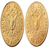 ST Anhalt-Dessau alemán Friedrich I 1896 1901, 10 marcas, artesanía chapada en oro, copia de moneda, troqueles de metal, fábrica de fabricación 211a