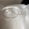 Bransolek fanyin 2pcs/zestaw błyszczący kolorowa kryształowa bransoletka elastyczna elastyczna bransoletka słodka biżuteria ldd240312