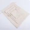 10 pçs lote impressão sacos de cordão de linho para festa de natal casamento bolsas de algodão personalizadas de alta qualidade personalizar sacos 240227