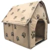 Niches pour chiens, accessoires de chenils, couverture de maison de qualité pliable, petites empreintes de pas, tente de lit pour animaux de compagnie, litière pour chat, chenil d'intérieur Portable Tr224x