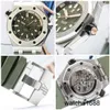 Designer Crystal AP Watch 15720 Royal Oak Offshore Series 42 Gauge Army Green Dial Made of Precision Steel Automatic Mechanical Mens Watch