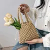 Literary and Minimalist Woven Bag Straw Shoulder Women's Summer Niche Hollowed Out Handmade Handbag