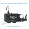 Microphones BOYA BYMA2 DualChannel Record Audio Mixer XLR Jack 6.5mm to 3.5mm Wireless Microphone System for Canon Nikon Sony DSLR Camera