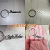 Keychains Lanyards Sipuris Personalized Custom Name Letter Keyring Unique Stainless Steel Key Chain For Women Man Customization Keychain Gifts New ldd240312