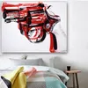 Abstrakt målning pistol 2018 Andy Warhol Wall Art Bilder för vardagsrum Pop Canvastryck och affischer Rumdekor Unframed212h