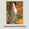 Ritratto Arte Donna Die Tanzerin Gustav Klimt Riproduzione della pittura a olio Immagine moderna Dipinto a mano di alta qualità per la nuova casa Regalo 258Y