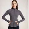 LL 1U1U Lemon o mesmo estilo jaqueta de yoga feminina define blazer esportes correndo jaqueta de gola justa Cardigan Zipper fitness yoga terno