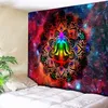 Noite estrelada galáxia decoração psicodélico tapeçaria parede pendurado indiano mandala tapeçaria hippie chakra tapeçarias boho pano de parede t2006252i