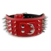 Hundhalsar Leases Inch Wide Spikes Studded Leather Pet Collar för stora raser Pitbull Doberman M L XL SIZESDOG231Y