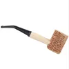 Corn Cob Pipe Disposable Natural Corncob pipe Hammer Spoon Cigarette Filter Pipes Tools Accessories 145mm Length