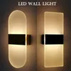 Vägglampa modern luminaria led belysning 6w 29 cm längd akryl AC85-265V sängkläder rum levande inomhus sushi form286e