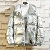 Women's Trench Coats 2024 Down Jacket Winter Glossy Silver/Black/Gold/Blue Hooded Parka Outwear Padded Female