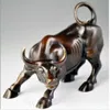 Big Wall Street Bronz Fierce Bull Ox heykel 13 cm 5 12 inç280W
