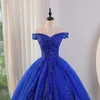 Gloria Summer Blue Quinceanera Dresses Sweet Flower Party Dress Luxury Lace Ball Gown Classic Vestidos For Girls 240227