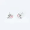 Boucles d'oreilles pendantes pour femmes, mode coréenne, clou de tempérament, fleur Simple, Double face, accessoires de bijoux