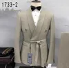 Abiti da uomo Moda scozzese per uomo Slim Fit doppio petto Blazer Pantaloni 2 pezzi Set Prom Abito da sposa da uomo Smoking da uomo di lusso