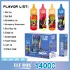 24hr shipping V ape Box Original ELF BOX RGB-Light 14000 Disposable E Cigarettes 10 flavors 1.0 ohm Rechargeable 0% 2% 3% 5%
