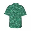 Męskie koszule Rose Floral Hawaiian Shirt Man Beach Green Flowers Short Sleeve Streetwear Graphic Retro Ovorentize bluzki