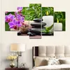 5 stuks Spa Decor Bloem Steen Kaars Landschap Foto Gedrukt Modern Canvas Wall Art Foto Voor Thuis Linving Decor Geen Frame268j