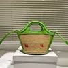 Topphandtag Luxury Weave Raffias Shopper Bags Straw Tropicia Micro Women Designer Shoulder Handbag Weekend Beach Crossbody Tote Clutch Basket Bag 240315