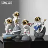 Criativo resina música astronauta decoração de casa estatuetas nórdico estátuas em miniatura spaceman esculturas acessórios decoração 210804254q