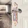 Anti-kradzieżowa dźwignia bezpieczeństwa domowego Zestaw Europejczyka Modern Wewnętrzna sypialnia aluminiowa zabytkowa klamka drzwi Y200407314M