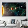 Solar System Pictures Nebula Space Universe Posters and Prints Science Canvas Painting Wall Art for Living Room Decor Cuadros191Q