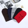 Winter Ski Three Hole Mask Solid Color Knitted Acrylic Men's And Women's Cycling Warm Pullover Head Hat 584719