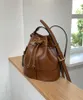 HBP Non-Brand Factory Wholesale Retro Luxury Bag High Quality PU Leather Crossbody Drawstring Design Bucket
