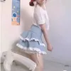 Etekler sıradan Japon kawaii mini kadın bandaj dantel tatlı sevimli kadın kabarık güzel prenses lolita yaz