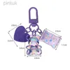 Keychains Lanyards Cartoon Bling Heart Bear Animal Candy Keychain Nyckelring för vänälskare Söta kreativa väskbil Earphone Box Key Accessories LDD240312