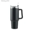 Mokken 40 oz 8 Kleuren Handvat Auto Cup Grote Capaciteit Thermische Isolatie en Koude Isolatie Ijs Brave Cup Bier Cup Maatwerk L240312